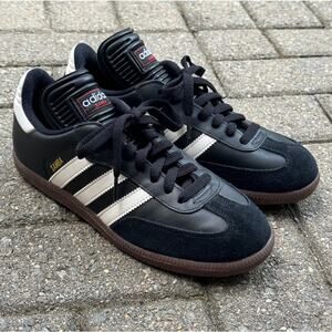 Adidas Samba Classic Soccer Shoes Black White Gum Soles 034563 Mens Size 6.5 US